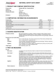 MSDS IMO CLAD Part B - PolySpec