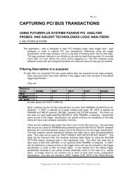 CAPTURING PCI BUS TRANSACTIONS - FuturePlus Systems