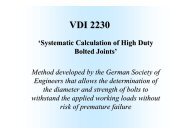 Estimating the diameter range of bolts to table 7 in VDI - 2230: Dr ...