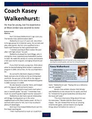 Coach Kasey Walkenhurst: - MatchupUT.com