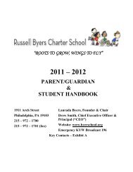 Parent Handbook - Russell Byers Charter School