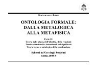 ONTOLOGIA FORMALE: DALLA METALOGICA ALLA ... - STOQ