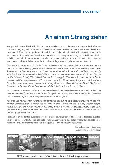 An einem Strang ziehen - Rengas