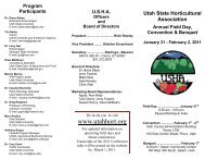 Program - Utah State Horticultural Association Homepage