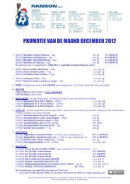 PROMOTIE VAN DE MAAND DECEMBER 2012 - Ranson