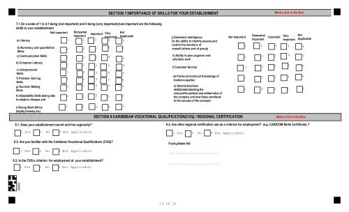 skills demand survey march 2013 - Antigua and Barbuda