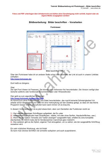 Bildbearbeitung: Bilder beschriften - Vorarbeiten - Ahano.de