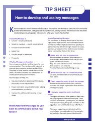 How to develop and use key messages - Parkland Regional Library