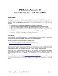 SAS Marketing Automation 4 - Ftp Sas