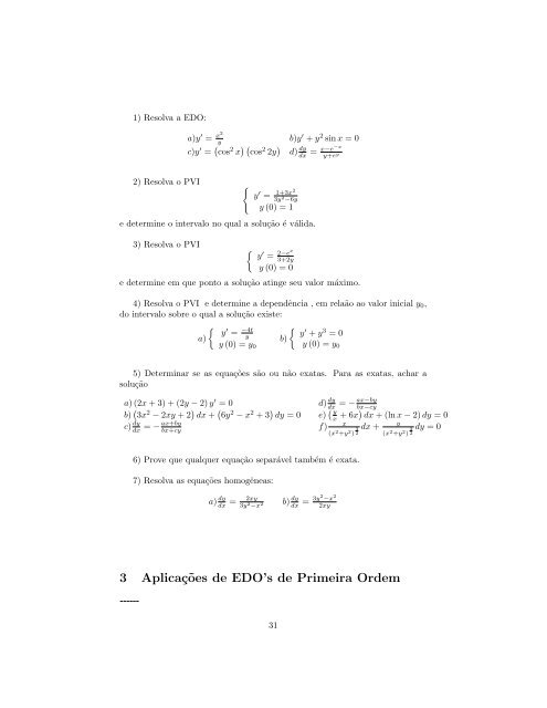 Curso de EquaÃ§Ãµes Diferenciais OrdinÃ¡rias - Unesp