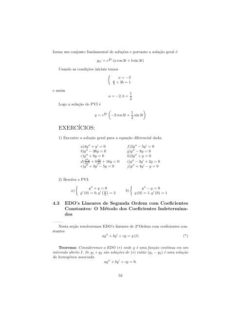 Curso de EquaÃ§Ãµes Diferenciais OrdinÃ¡rias - Unesp