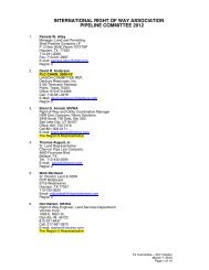 IRWA Pipeline Committee Roster 2012 - International Right of Way ...