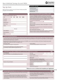 ISA Top Up Form - Foresters Friendly Society