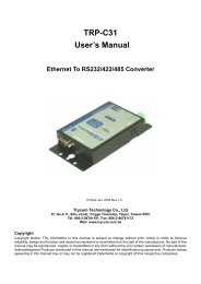 TRP-C31 User's Manual Ethernet To RS232/422 ... - Cru Power Oy