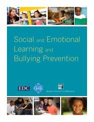 Social and Emotional Learning and Bullying Prevention