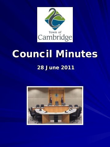 Council Minutes - Town of Cambridge