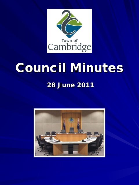 Council Minutes - Town of Cambridge