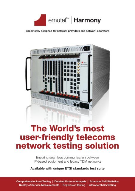 432 kB emutel Harmony testing with ETSI Standard - Arca ...