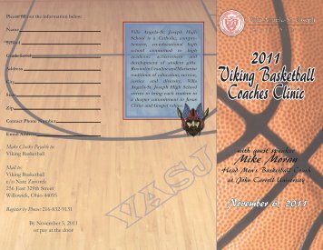 2011 Viking Basketball Coaches Clinic - Villa Angela-St. Joseph ...