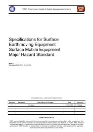 Specifications for Surface Earthmoving Equipment ... - MIRMgate