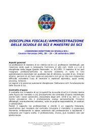 DISCIPLINA FISCALE/AMMINISTRAZIONE DELLE ... - Trentino Sci