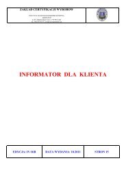 Informator dla klienta - Moratex