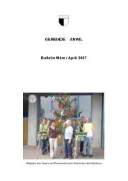 Bulletin März/April 2007 - Gemeinde Anwil