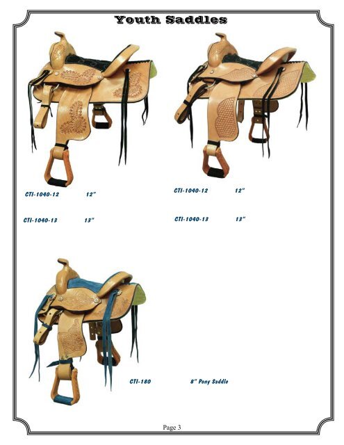 Saddles - Chem Tac, Inc.