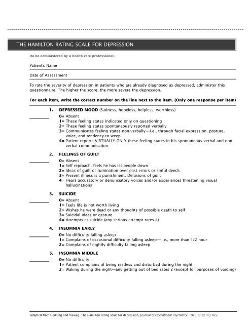 Center for Epidemiologic Studies Depression Scale ... - myCME.com