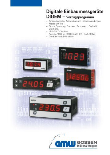 Digitale EinbaumessgerÃƒÂ¤te - FELTRON Elektronik - ZEISSLER