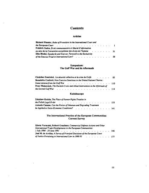 Contents - European Journal of International Law