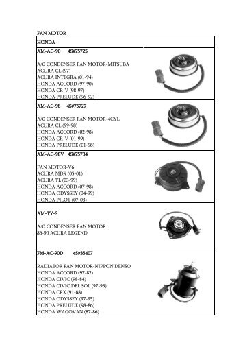 FAN MOTOR - Wellauto.com