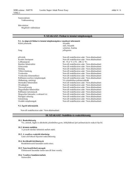 Loctite Super Attak Power Easy MSDS HU.pdf - Rossmann