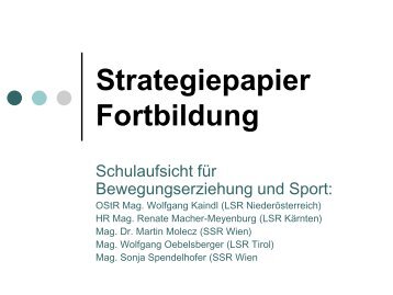 Strategiepapier Fortbildung - Bewegung und Sport in KÃ¤rntner ...