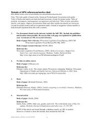 Sample of APA references/works cited - La Follette School of Public ...