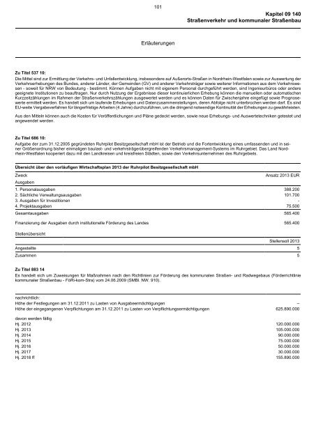 Kapitel 09 140 StraÃenverkehr und kommunaler StraÃenbau ...
