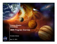 SBIR Program Overview - Space Flight Systems - NASA