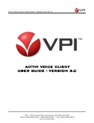 Activ! Voice Client User Guide 3.0 - VPI