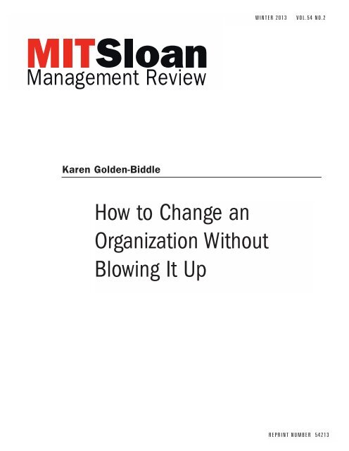 How to Change an Organization Without Blowing It Up - GreenProf