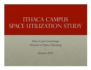 Ithaca Campus Space Utilization Study - Cornell University Division ...