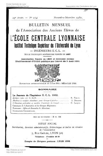 Revue Technica, annÃ©e 1932, numÃ©ro 274 - Histoire de l'Ãcole ...