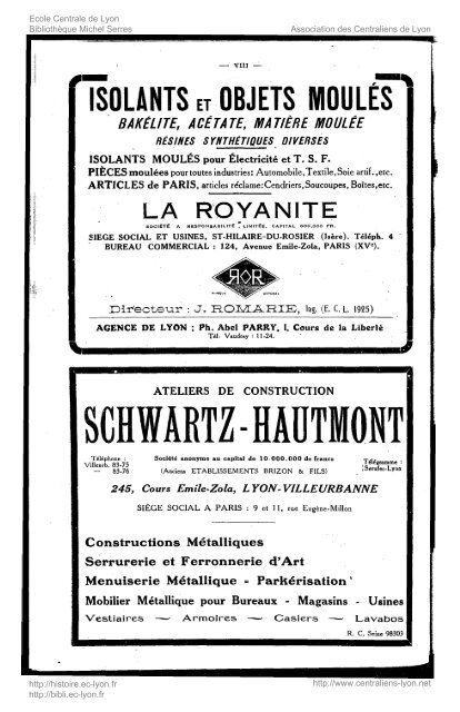 Revue Technica, annÃ©e 1932, numÃ©ro 274 - Histoire de l'Ãcole ...