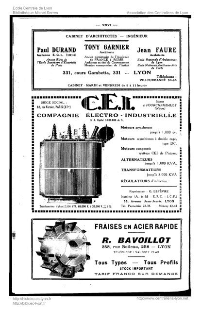 Revue Technica, annÃ©e 1932, numÃ©ro 274 - Histoire de l'Ãcole ...