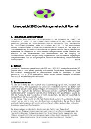 JAHRESBERICHT WG 2012 - WG Fluematt