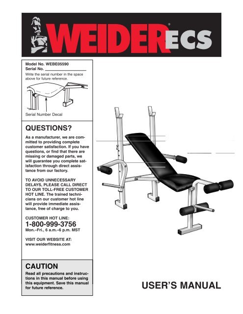 webe05590 - weider ecs - Fitness Equipment