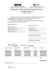 Estimation of Out of Pocket Expenses Form â Professional ... - WPS