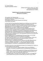 GruÃworte Ministerialrat Dr. Ploghaus - Modellversuch TUSKO