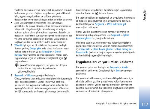 Nokia N70 cihazınız - File Delivery Service - Nokia