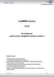 c.LOGiC-Interface C2-LR for Landrover touch ... - vag navisystems