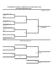 CONFERENCE INDIANA WRESTLING TOURNAMENT 2012 ...